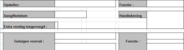 6) Opsteller en getuigen Bij opsteller wordt steeds de officier van dienst ingevuld. Indien er getuigen zijn worden deze ook best ingevuld.