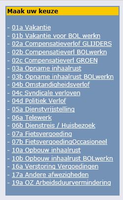 12 4 AFWEZIGHEDEN MELDEN IN XTREMISWEB 4.1 AFWEZIGHEDEN EN/OF EXTRA PRESTATIES Je kan voor een heel aantal redenen afwezig zijn op het werk.