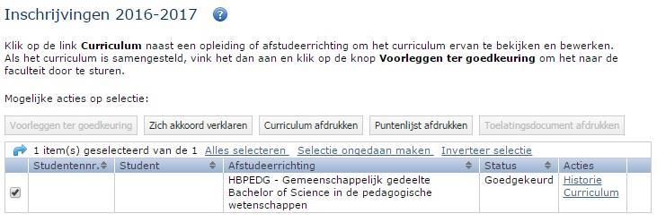 STAP 9: Keur je goedgekeurd curriculum zelf