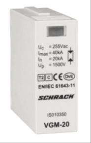 Vonkkamer module VGM overspanningsafleider Vartec TII 5 De Vartec serie is een pure overspanningsafleider TII. Deze serie is getest en gecertifieerd volgens IEC61643-11.