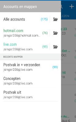135 Agenda en e-mail Mail Je post controleren In de app Mail lees, verzend en orden je e-mailberichten van een of meer e-mailaccounts die je hebt ingesteld op de HTC One A9. 1.