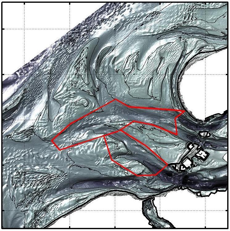 6/35 Figuur 2.3 Ontwikkeling sedimentvolume van het Krabbengat en de Zuidelijk Roompot. De paarse lijnen duiden de aanleg van de Volkerakdam aan en de rode lijnen de Oosterscheldewerken.