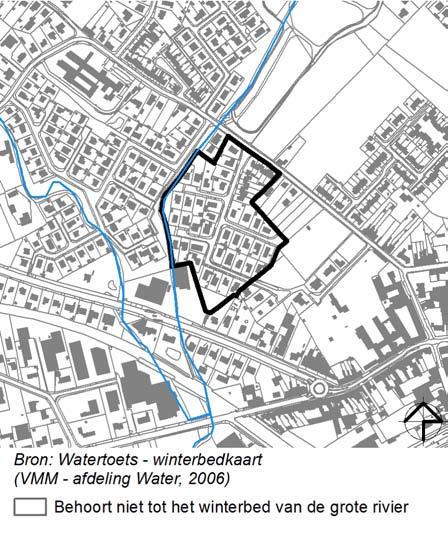 de Vlaamse Hydrografische atlas onder categorie 2 en dus onder het beheer van de provincie. Ten noorden van de verkaveling en de Koolskampstraat is in de periode 2011-2012 een bufferbekken aangelegd.