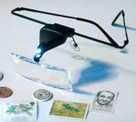 347 993 A 14,95 Loepbril VISIR 1,5 3,5x Practische loepbril om beide handen vrij te hebben voor handenarbeid, het bekijken van postzegels, munten en veel meer.