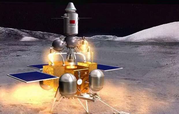 CHINA'S CHANG'E 5 MOET IN 2017 MAANMONSTERS NAAR DE AARDE BRENGEN Terwijl de hele wereld vol bewondering keek naar de landing van de Chang'e 3 op de maan en de maanwagen Yutu voorzichtig zijn eerste