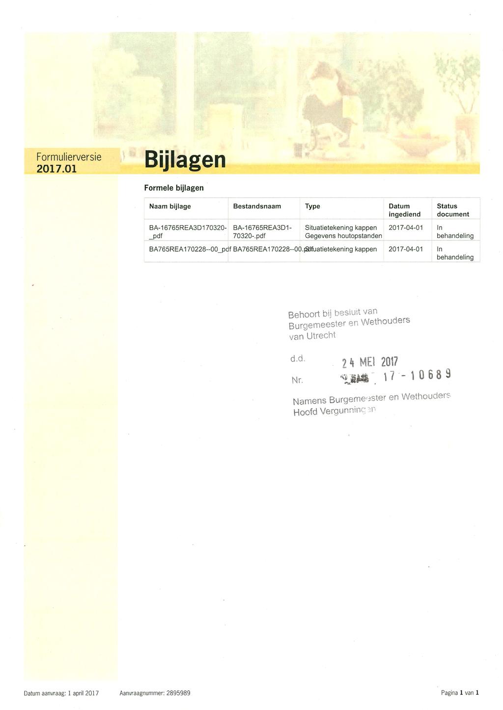 Formulierversie Bijlagen 201.01 Formele bijlagen Naam bijlage Bestandsnaam Type Datum Status ingediend document BA-1665REA3D10320- BA-1665REA3D1- _pdf 0320-.