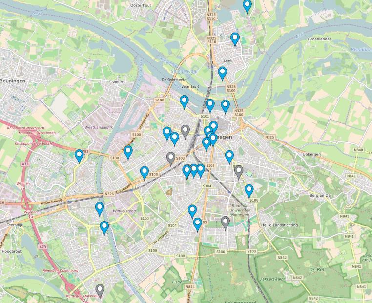 Use cases, Analysing Data: Casus Groenestraat (slide in Dutch) Is de Groenestraat een punt die relatief zwaarder belast is dan andere punten in Nijmegen?