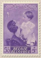 447/454 - Herinnering aan Koningin Astrid: Koningin Astrid en Prins Boudewijn bpost 1937 Uitgiftedatum: 15/04/1937 INFO: Ten bate van het werk "Herinnering aan Koningin Astrid" Buiten gebruik: