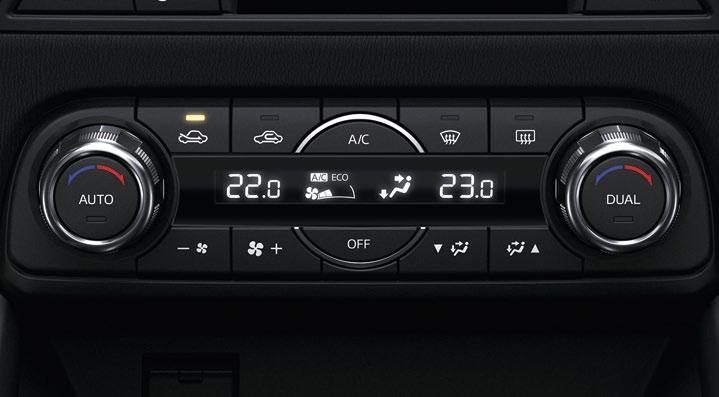 Bluetooth Zelfdimmende binnenspiegel Bestuurderszetel met regelbare lendensteun Automatische airconditioning met twee zones en verluchtingsmonden