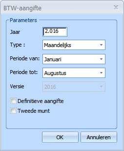 Popsy stelt daarna voor om automatisch de aangiftes aan te maken voor uw dossier. Op dit scherm kiest u de periodiciteit, maandelijks of trimestrieel, alsook de periodes die u wenst aan te maken.