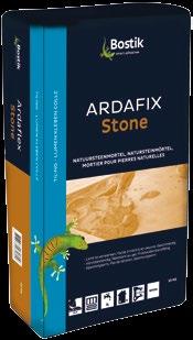 ARDAFIX STONE Ardafix Stone is een mortel die uitermate geschikt is voor het plaatsen en leggen van natuursteen, marmer, travertin, vensterbanken, dorpels en vloertegels.