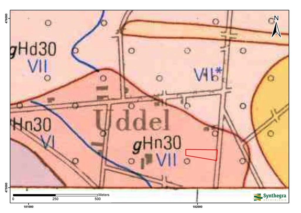 Bodem Op de bodemkaart van Nederland schaal 1:50.000 (afbeelding 2.3) staat aangegeven dat binnen het plangebied veldpodzolgronden in grof zand (code Hn30) voorkomen.