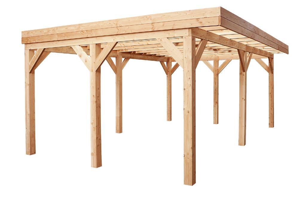 Buitenverblijven Buitenverblijven met een plat dak, leverbaar in diverse afmetingen worden als bouwpakket geleverd en zijn volledig uitgevoerd in Douglas hout.
