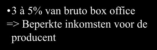 3 EN INKOMSTEN UIT VIDEO/DVD EN BUITENLANDSE VERKOPEN Inkomsten voor producent uit DVD en video Buitenlandse verkopen (incl.