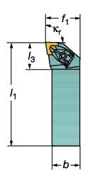 GENERL TURNNG External machining - Holders for negative basic-shape inserts Uitwendige bewerking - Houders voor negatieve wisselplaten Cfsteken en Groefsteken lgemeen draaien Klemhouders met schacht