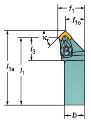 GENERL TURNNG External machining - Holders for negative basic-shape inserts Uitwendige bewerking - Houders voor negatieve wisselplaten Klemhouders met schacht CoroTurn RC rigid clamp model DSSNR/L