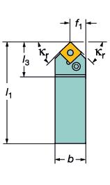 GENERL TURNNG External machining - Holders for negative basic-shape inserts Uitwendige bewerking - Houders voor negatieve wisselplaten lgemeen draaien Klemhouders met schacht T-Max P kantelpen type