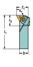 GENERL TURNNG External machining - Holders for negative basic-shape inserts Uitwendige bewerking - Houders voor negatieve wisselplaten lgemeen draaien Klemhouders met schacht T-Max P wig type MTJNR/L