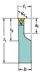 GENERL TURNNG External machining - Holders for positive basic-shape inserts Uitwendige bewerking Houders voor positieve wisselplaten Klemhouders met schacht CoroTurn 107 met schroefklemming STGCR/L