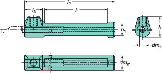 GENERL TURNNG Small part machining ewerken van kleine werkstukken CoroTurn XS CoroTurn XS boorbaren Met inwendige koelvloeistoftoevoer Cilindrisch met 2 vlakken CXS- Cilindrisch met 4 vlakken CXS-.