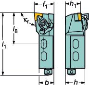 GENERL TURNNG uild-in tools nbouwgereedschappen Cassettes voor negatieve wisselplaten lgemeen draaien Cassettes CoroTurn RC rigid clamp ontwerp DCLNR/L DSKNR/L ntreedhoek: κ r 95 κ r 75 nstelhoek: -5