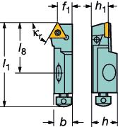 GENERL TURNNG uild-in tools nbouwgereedschappen Cassettes voor positieve wisselplaten Cassettes CoroTurn 107 met schroefklemming STTCR/L STSCR/L ntreedhoek: κ r 60 κ r 45 nstelhoek: 30 45 lgemeen