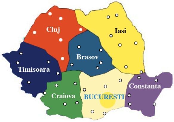 Figura nr. 10 - Repartizarea primilor 5 jucători din cadrul fiecărui DRDP în funcţie de cota de piaţă deţinută (cumulativ 2007 2011) - % TIRRENA SCAVI Sp.A. [...] IMPRESA PIZZAROTTI [.