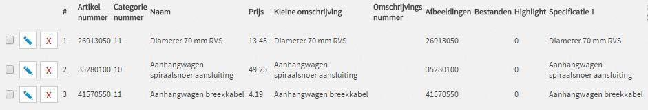 CSV-lijst Downloaden - Handmatige artikelen toevoegen en/of