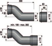 Etagebocht (PE) sprong 80 mm 90 x 110 3589360 DIN 1389, DIN