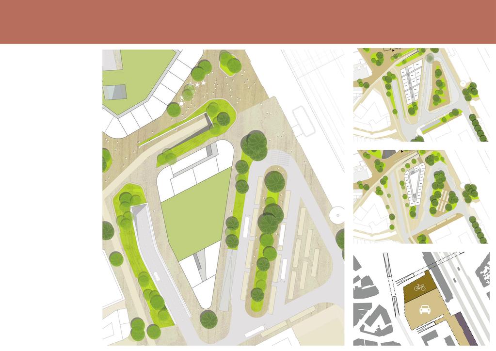 BUSSTATION EN PARKEREN Het stationsgebied is Voorkeursmodel busstation Alternatief 1 in de huidige situatie onaantrekkelijk en met name het gebied rond het busstation met de vele bufferende bussen en