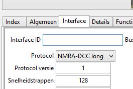 In de onderstaande afbeeldingen is te zien dat er twee Centrales zijn geïnstalleerd: een loconet, ln-1, en een dcc232 centrale,