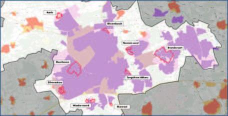 BIJLAGE 2 INDICATIE LIGGING 9 MAJEURE LOCATIES IN DE REGIO EN BEGRENZING VAN