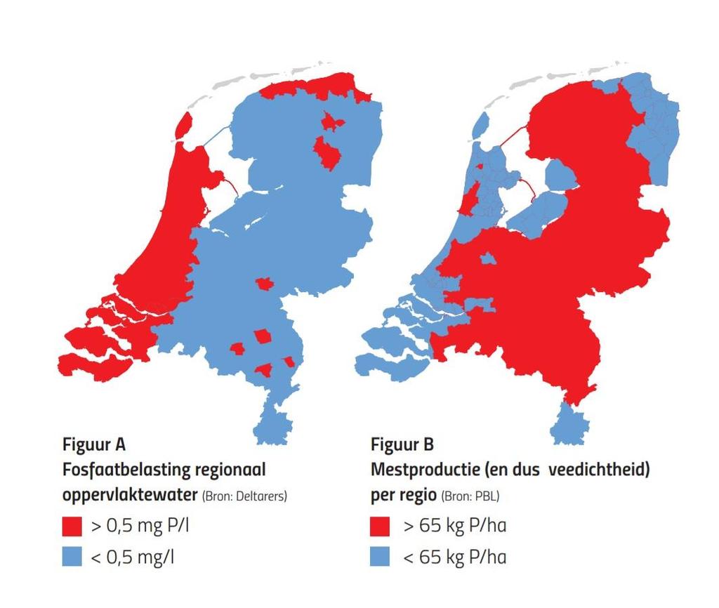 EU: fosfaatconcentraties overschrijden