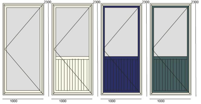 Balkondeuren enkel: verdiept profiel CT-70 Accent: (11,2 cm, 5-kamer) Met glas U=1.