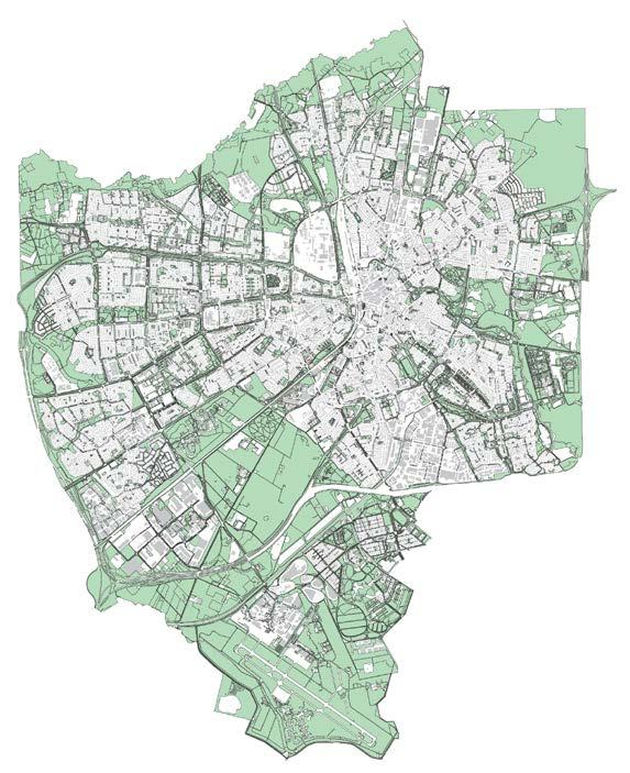 2.1 inleiding 2.2 het ontstaan van Eindhoven Onderstaande kaart geeft een overzicht van al het bestaande groen van Eindhoven ( compleet fysiek groen ).
