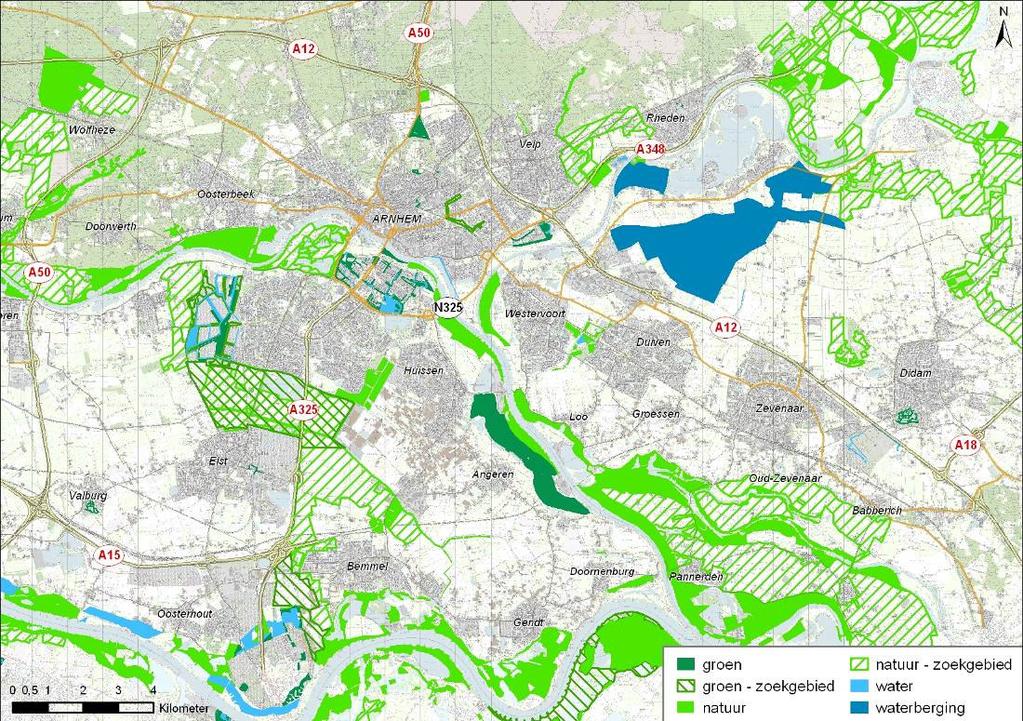 Afbeelding 3-10 Groen/blauwe ontwikkelingen in het plangebied 22 juli 2011, versie 5.