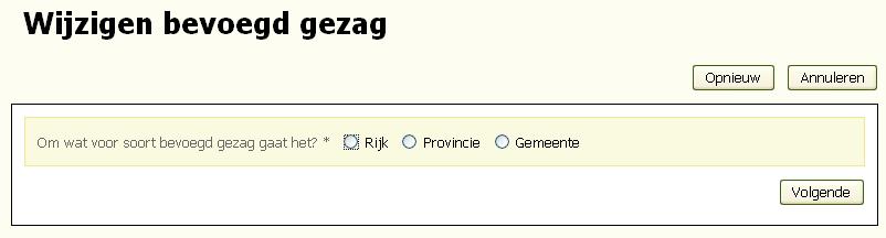 Voor een provinciale inrichting geldt de provincie als bevoegd gezag. Het wijzigen van het bevoegd gezag kan via het detailscherm van de melding: 1.