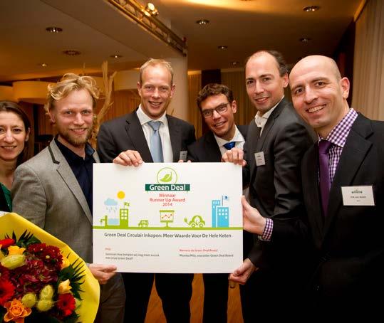 16 GDCI IN DE PRIJZEN De Green Deal Circulair Inkopen heeft op 24 november 2014 de Runner Up Award van de Green Deal Board gewonnen.