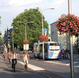 De hanging baskets London met geraniums bieden een optimale en kleurrijke uitstraling van uw straat.