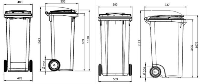 17. Hoe groot is de papiercontainer en hoe ziet deze er uit?