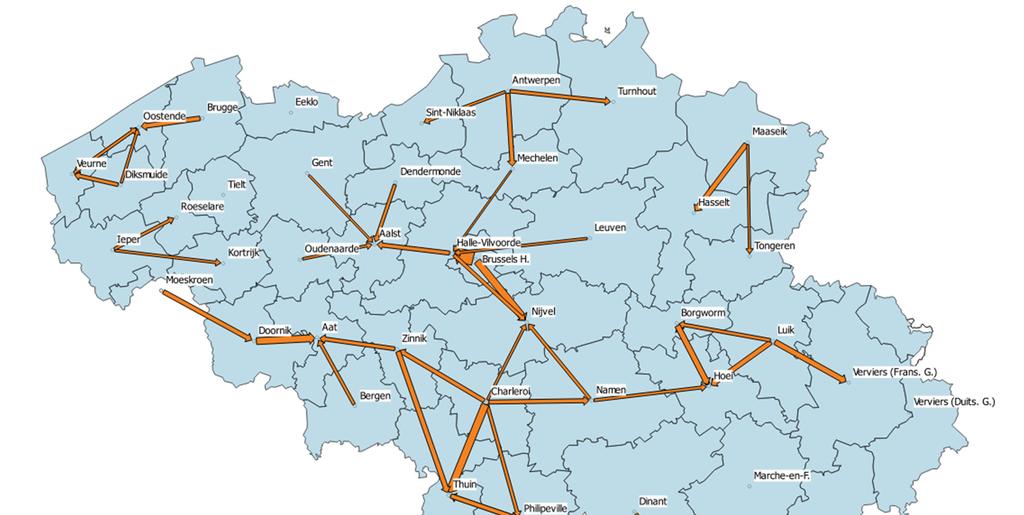 over voldoende waarnemingen te beschikken en bijgevolg statistisch betrouwbare resultaten te verkrijgen, worden de trends enkel geraamd voor een selectie van