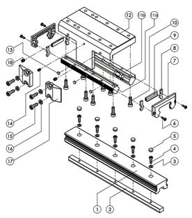 NL 2.4 Proline (PL16 / PL25 / PL32 / PL40 / PL50) Voor het monteren en demonteren van de geleiding moet de gehele lineaire aandrijving uit de machine of installatie worden uitgebouwd.