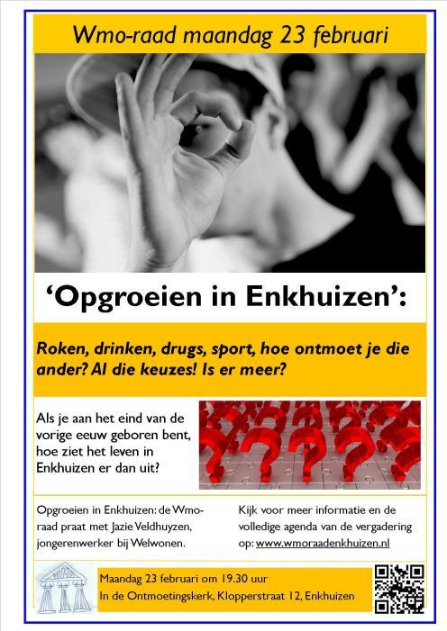 in Enkhuizen is gekozen voor inclusief beleid geen expliciete doelgroep ouderen e.d. meer, dus. De beloofde warme overdracht van de werkzaamheden en stukken van Enkhuizen en Stedebroec naar mw.