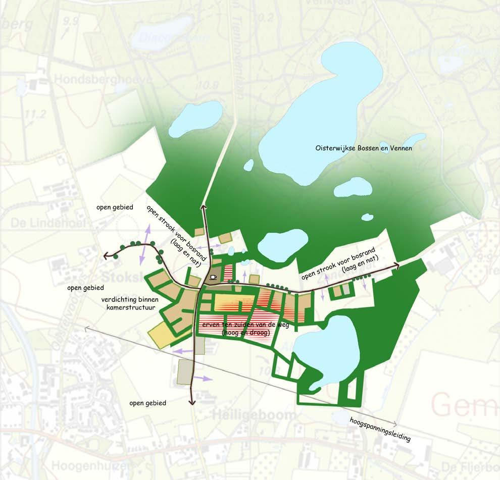 42 Bebouwingsconcentraties Buitengebied Oisterwijk Bij t Stokske gaat het open landschap over in het dichte