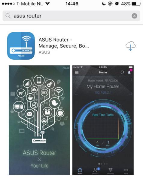 Klik op de app ASUS Router. 4.