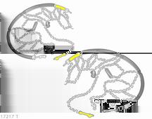 184 Verzorging van de auto Sneeuwkettingen Sneeuwkettingen zijn alleen toegestaan op de vooras.