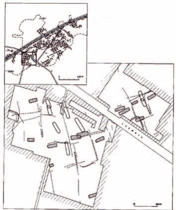 Afb. 7 Tijdens opgravingen in het Celtic field op het Hijkerveld in 1969-1974 werd onder meer een netvormig patroon van prehistorische omheiningen blootgelegd.