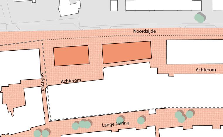 Middengebied - Noordzijde Op de huidige locatie van de Poeiszsupermarkt kunnen woonhuizen worden gerealiseerd.
