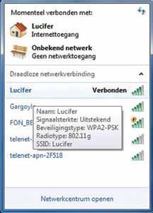 I WAT HEBT U NODIG? DRAADLOOS Als uw modem ook een wifitoegangspunt bevat, kunt u draadloos op het internet gaan. Daarvoor moet u echter nog wat extra configureren.