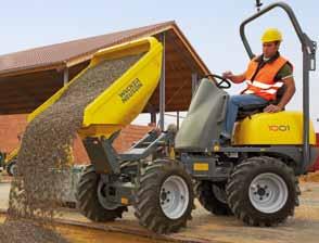 dumpers 1001 Dag (8u) 125 Week (40u) 440 Maand (4 wk) 1375 Storthoogte (45 ) (M) Bakbreedte Kiplast (recht) 1,23 m 1,13 m 1